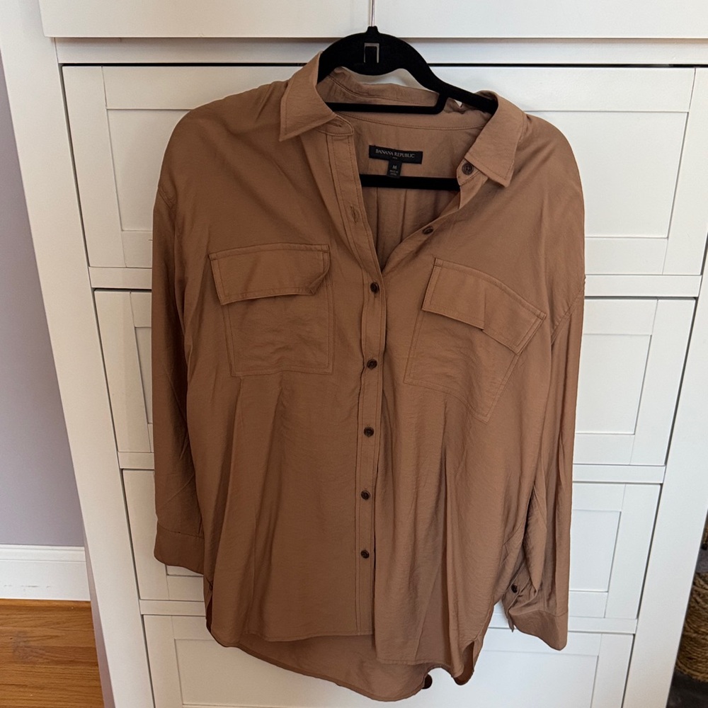 Banana Republic Tan Collared Shirt